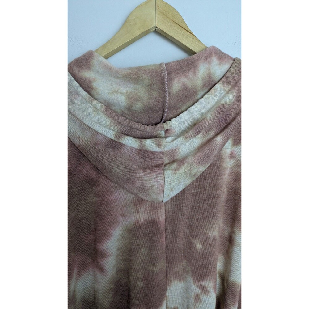 Phil Love Pink SZ M Tie-Dye Drop Shoulder Sweatshirt Comfy Oversized Boho Lounge - Picture 10 of 14